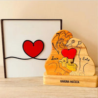 "Lion Family" Personalized Wooden Puzzle