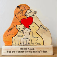 "Lion Family" Personalized Wooden Puzzle