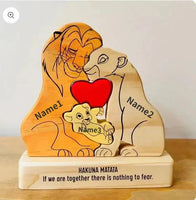 "Lion Family" Personalized Wooden Puzzle